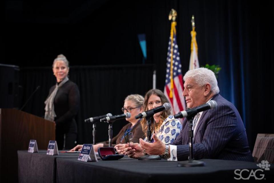 Panel presentations at the Economic Summit.